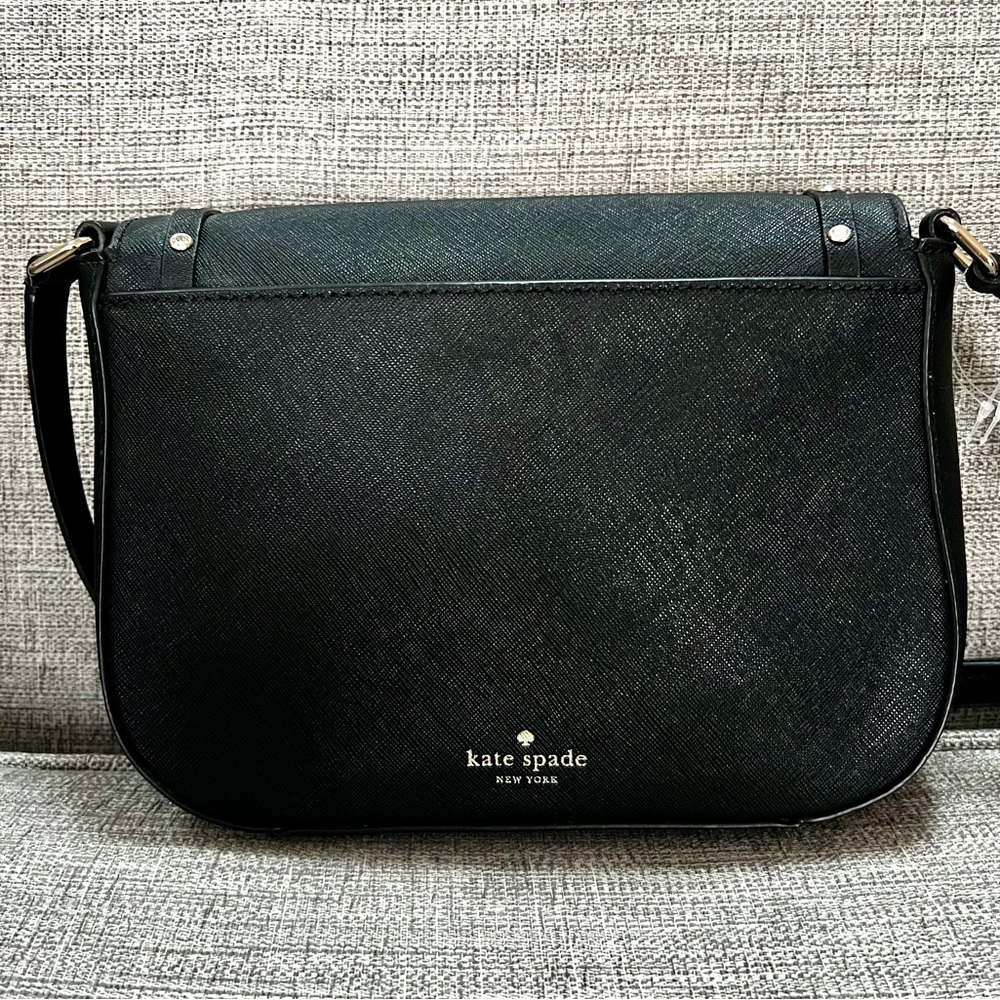 Kate spade Carsen Laurel Way Crystals Bow Saffiano Cow Leather Crossbody Bag - Picture 2 of 15